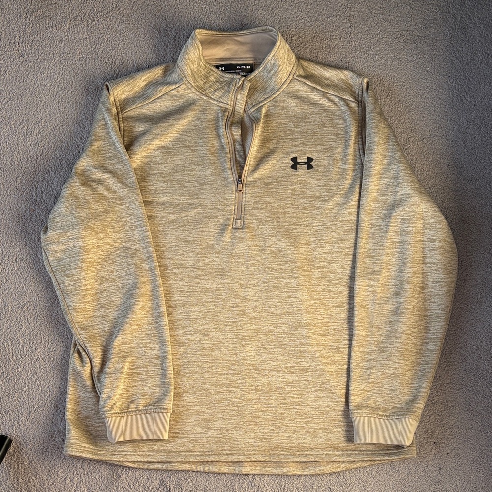 Under Armour Light Tan Quarter-Zip Pullover XL